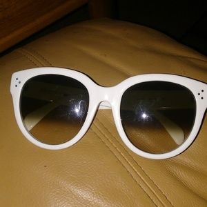 CELINE AUDREY OVERSIZED WHITE SUNGLASSES AUTHENTIC